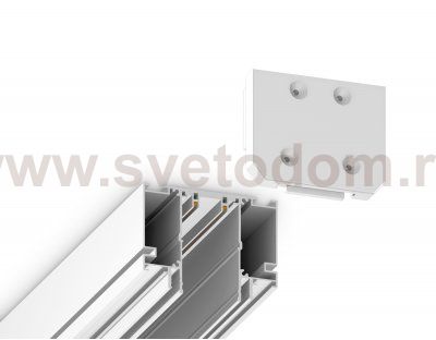 GL1061 WH белый заглушка демпферная для шинопровода в натяжной потолок Magnetic 220V 64.5*51*16 (2шт)