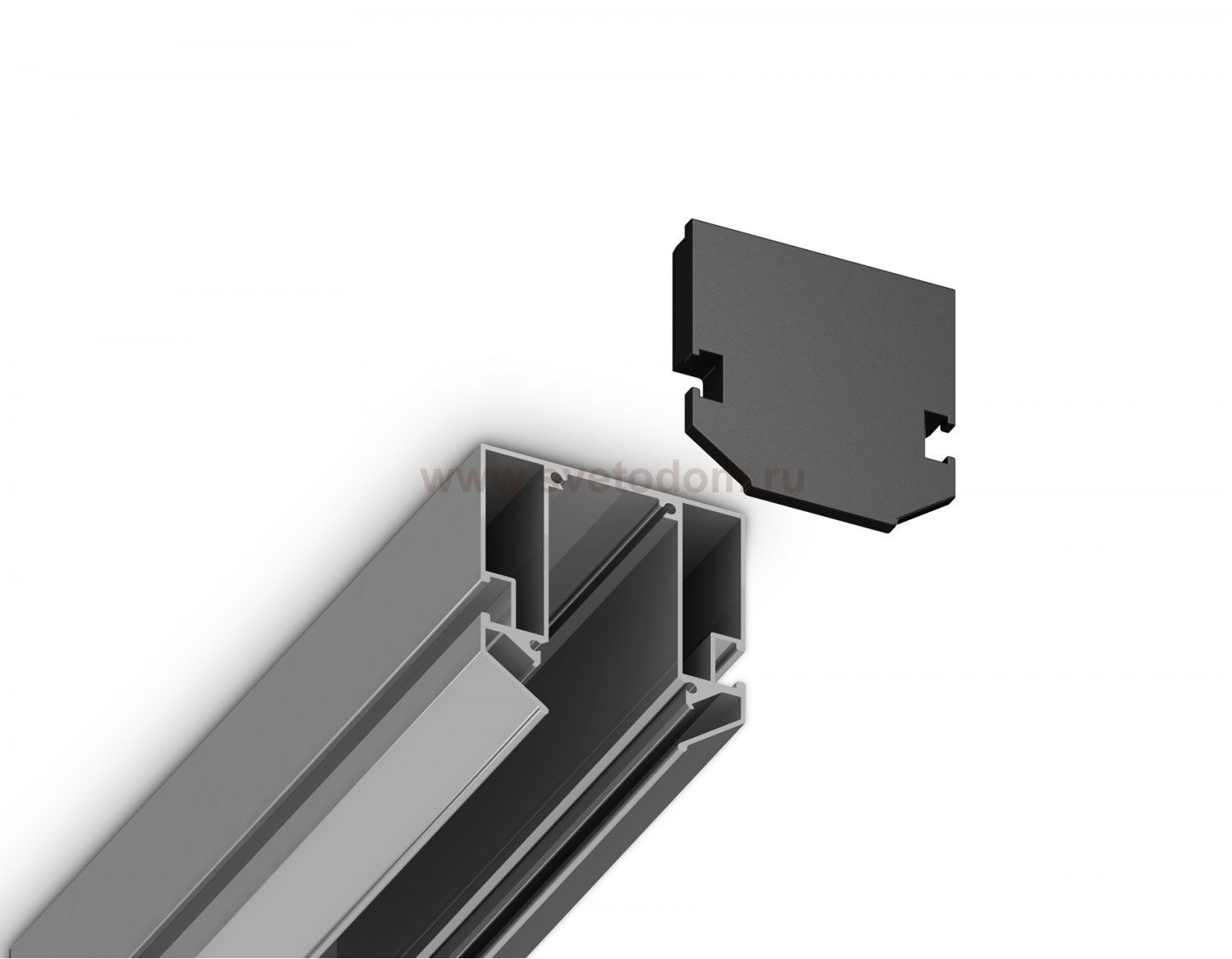 Заглушка для корпуса в натяжной потолок Magnetic 220V (2шт) Ambrella GL1064 BK черный заглушка для корпуса в натяжной потолок Magnetic 220V 61*61*9 (2шт)