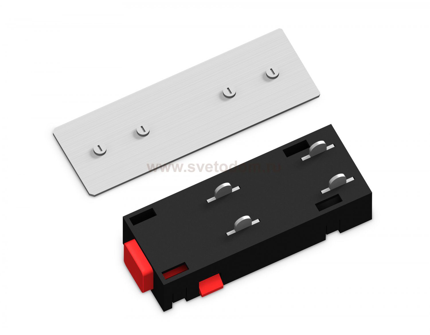 Коннектор питания прямой с соединителем для шинопровода Magnetic 220V Ambrella GL1106 BK черный коннектор питания с соединителем для шинопровода Magnetic 220V 68*28.5*18