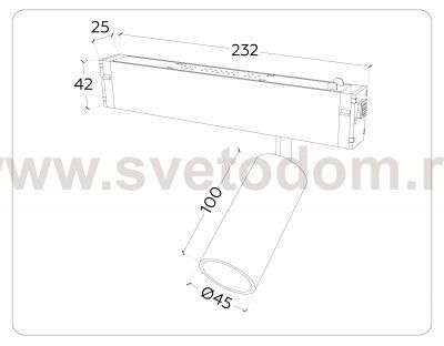 Управляемый светодиодный светильник для шинопровода Magnetic 220V диммируемый 3000-6400K Ambrella GL1212 BK черный IP20 12W 3000K-6400K 220V 36° D45*100 (Без ПДУ)