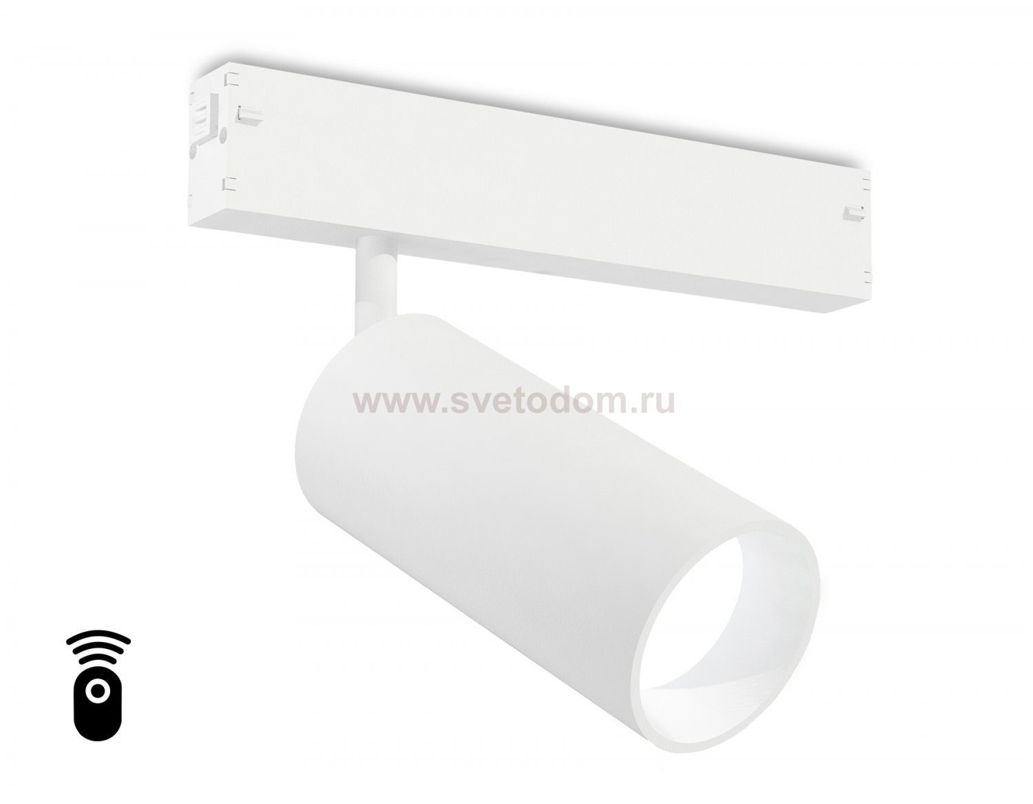 Управляемый светодиодный светильник для шинопровода Magnetic 220V диммируемый 3000-6400K Ambrella GL1221 WH белый IP20 18W 3000K-6400K 220V 36° D55*120 (Без ПДУ)