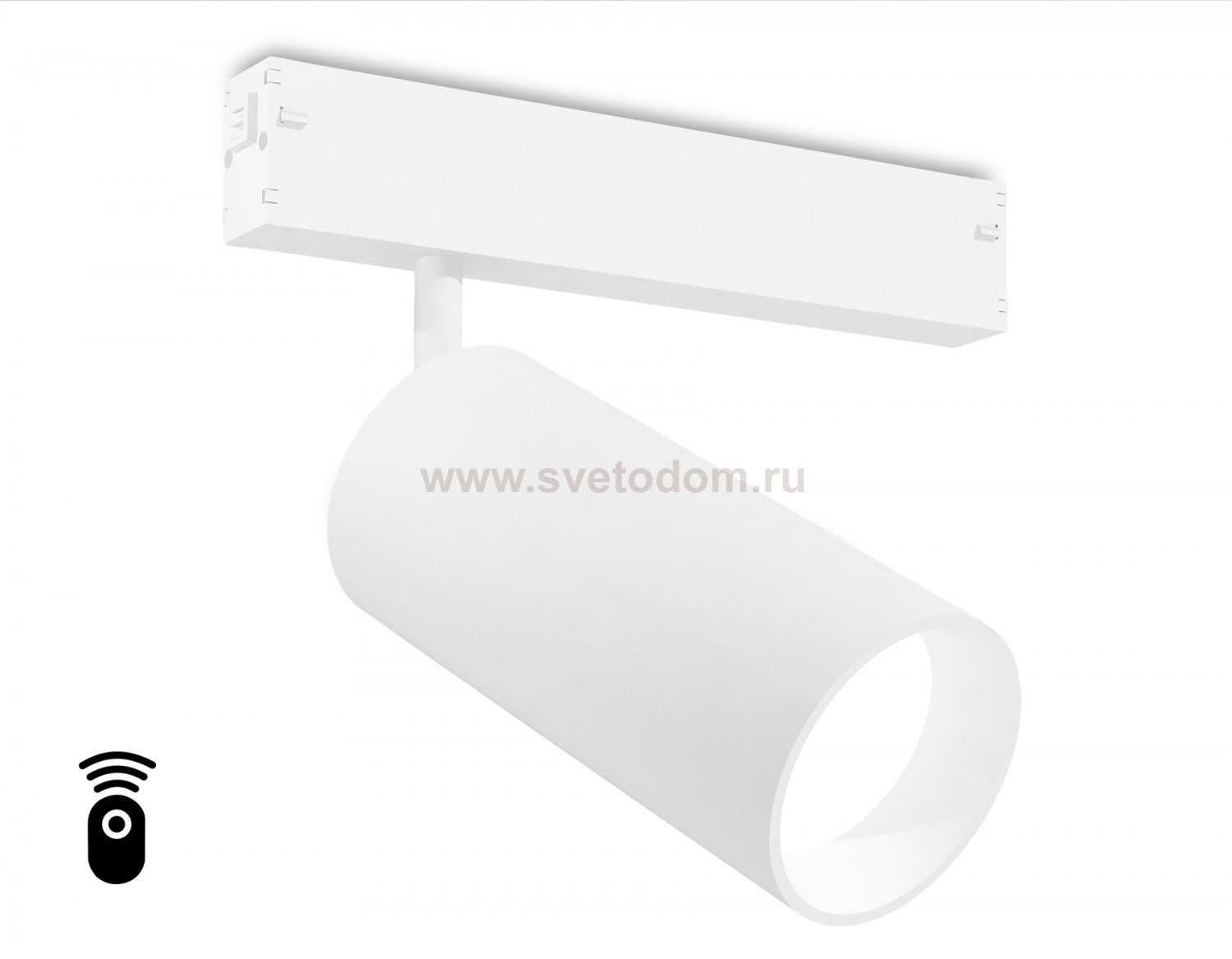 Управляемый светодиодный светильник для шинопровода Magnetic 220V диммируемый 3000-6400K Ambrella GL1231 WH белый IP20 24W 3000K-6400K 220V 36° D65*140 (Без ПДУ)