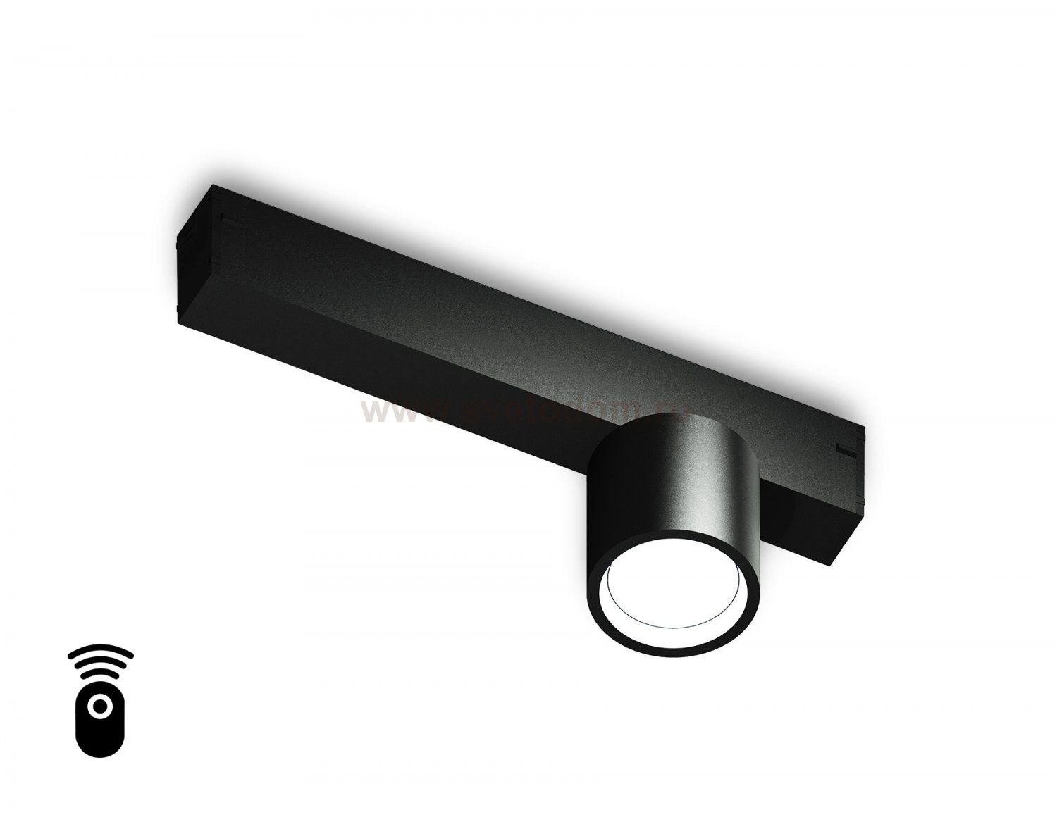 Управляемый светодиодный светильник для шинопровода Magnetic 220V диммируемый 3000-6400K Ambrella GL1242 BK черный IP20 7W 3000K-6400K 220V 24° D75*85 (Без ПДУ)