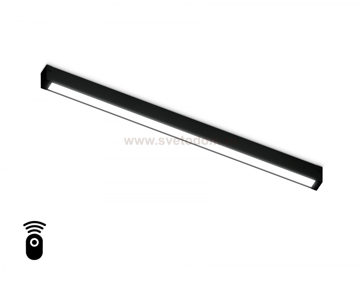 Управляемый светодиодный светильник для шинопровода Magnetic 220V диммируемый 3000-6400K Ambrella GL1292 BK черный IP20 24W 3000K-6400K 220V 120° 562*25*42 (Без ПДУ)