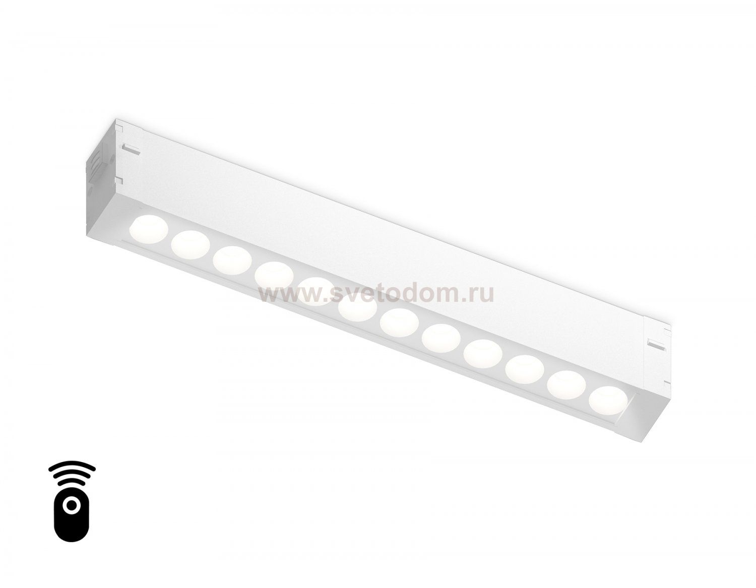 Управляемый светодиодный светильник для шинопровода Magnetic 220V диммируемый 3000-6400K Ambrella GL1301 WH белый IP20 12W 3000K-6400K 220V 24° 232*25*42 (Без ПДУ)