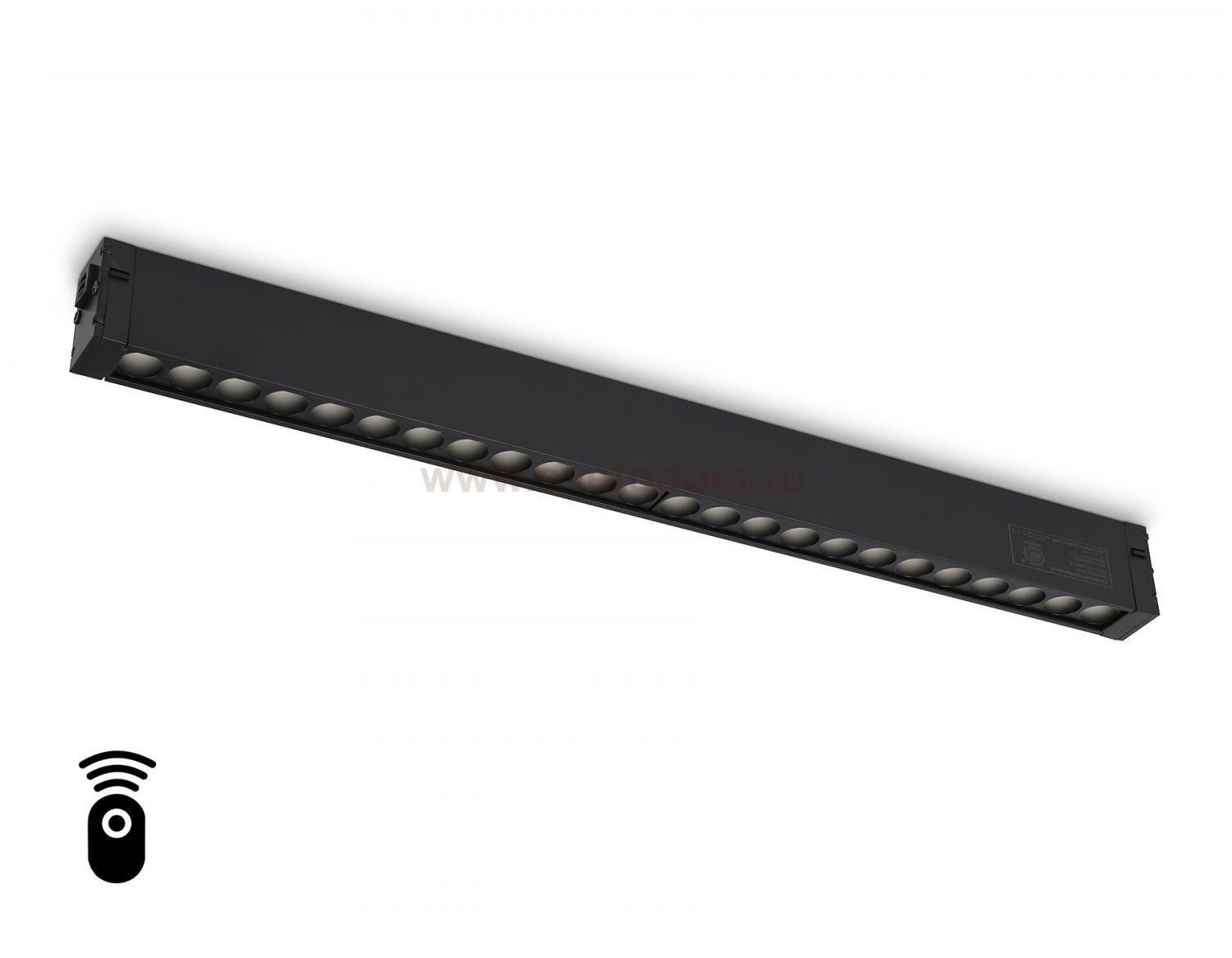 Управляемый светодиодный светильник для шинопровода Magnetic 220V диммируемый 3000-6400K Ambrella GL1314 BK черный IP20 24W 3000K-6400K 220V 24° 455*25*42 (Без ПДУ)