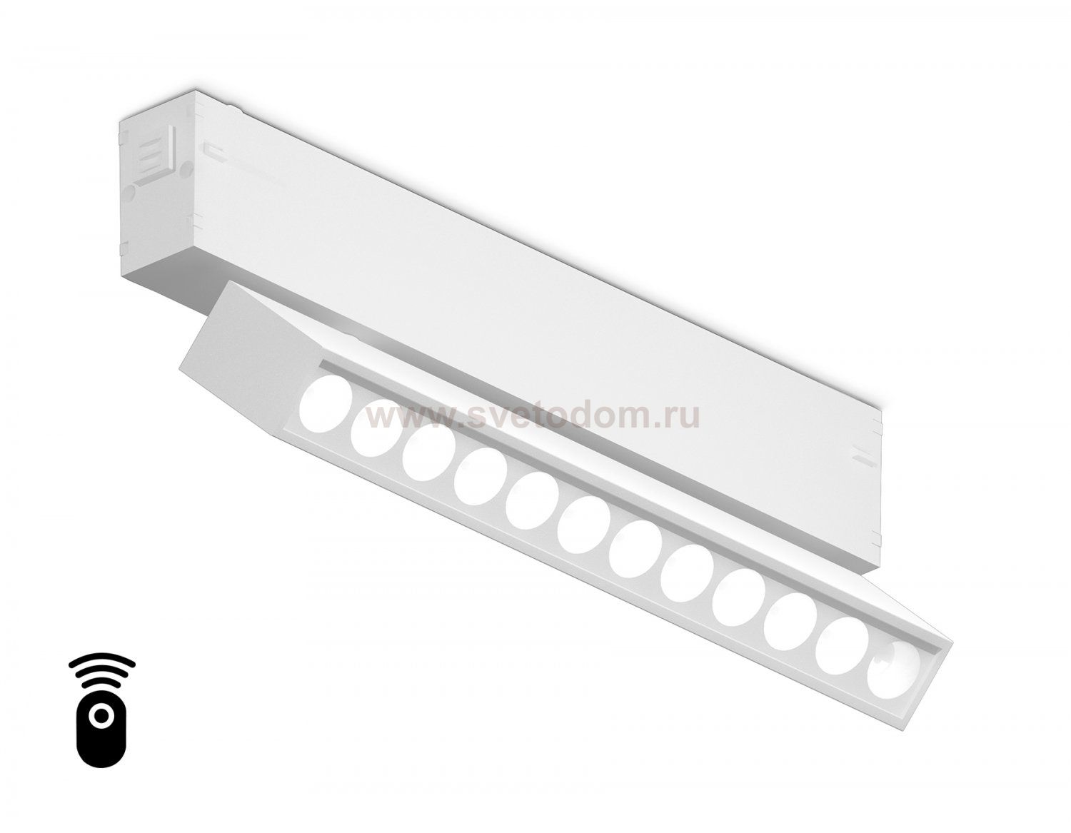 Управляемый светодиодный светильник для шинопровода Magnetic 220V диммируемый 3000-6400K Ambrella GL1341 WH белый IP20 12W 3000K-6400K 220V 24° 232*25*112 (Без ПДУ)