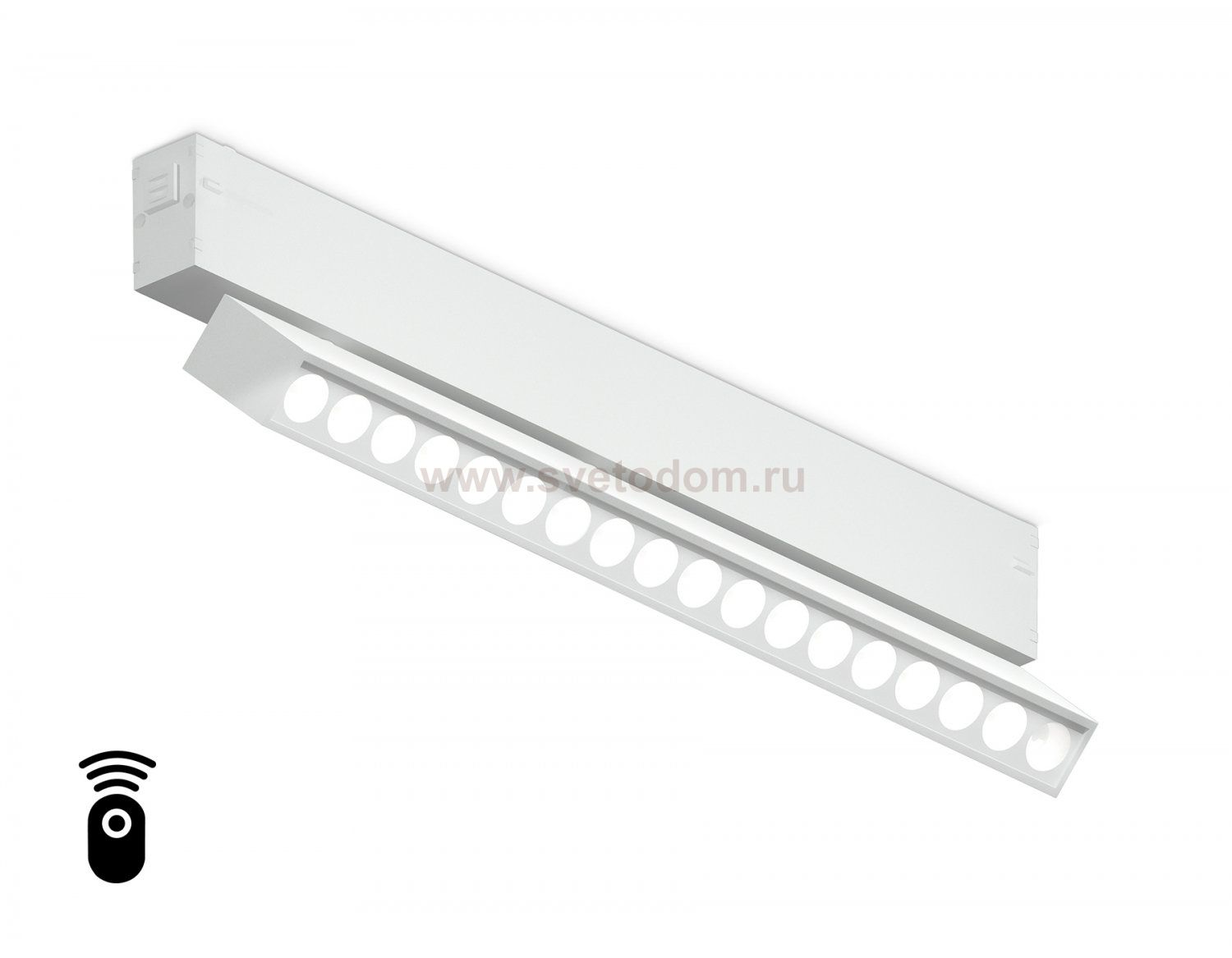 Управляемый светодиодный светильник для шинопровода Magnetic 220V диммируемый 3000-6400K Ambrella GL1351 WH белый IP20 18W 3000K-6400K 220V 24° 342*25*112 (Без ПДУ)