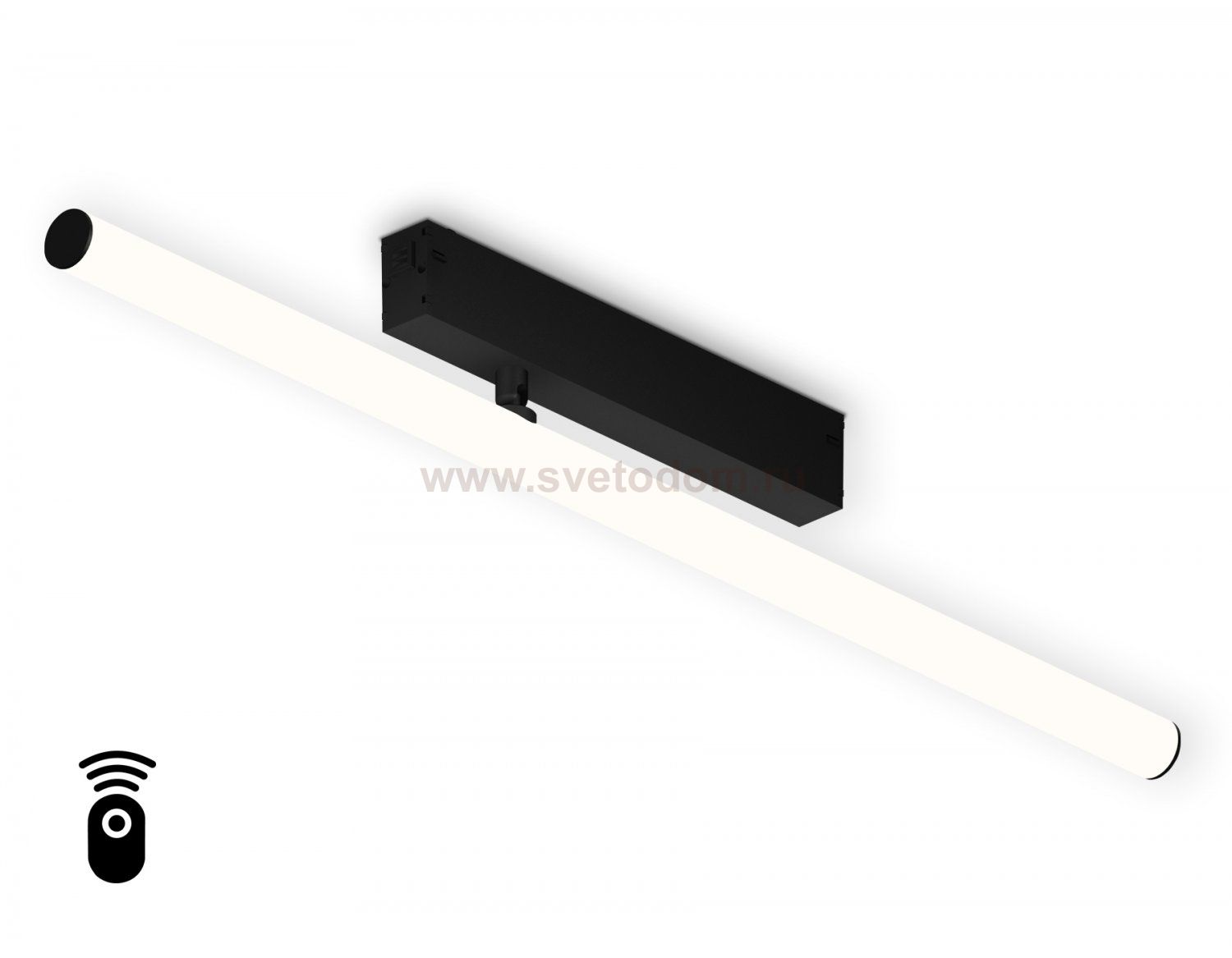 Управляемый светодиодный светильник для шинопровода Magnetic 220V диммируемый 3000-6400K Ambrella GL1361 BK черный IP20 12W 3000K-6400K 220V 120° 608*25*110 (Без ПДУ)