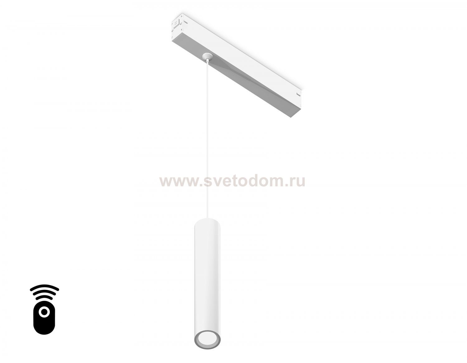 Управляемый светодиодный светильник для шинопровода Magnetic 220V диммируемый 3000-6400K Ambrella GL1431 WH белый IP20 10W 3000K-6400K 220V 24° D35*240 H1500 (Без ПДУ)