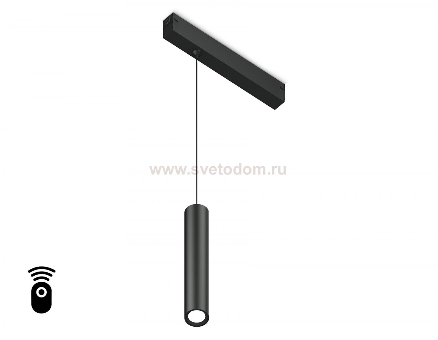 Управляемый светодиодный светильник для шинопровода Magnetic 220V диммируемый 3000-6400K Ambrella GL1432 BK черный IP20 10W 3000K-6400K 220V 24° D35*240 H1500 (Без ПДУ)