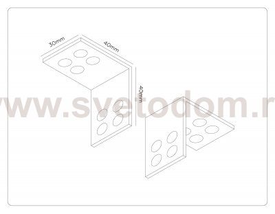 GL2020 AL алюминий 40*30*40 2шт