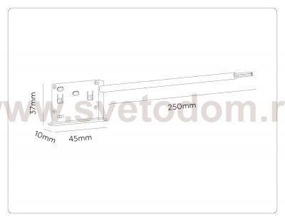 GL2025 BK черный IP20 48V 45*10*37
