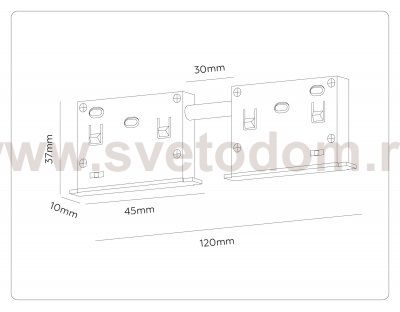 GL2030 BK черный IP20 48V 120*10*37