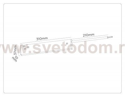 GL2061 BK черный IP20 100W 48V 200*10*37