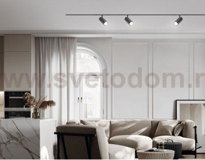 GL2310 BK черный IP20 18W 3CCT 3000/4200/6400K 48V D55*120