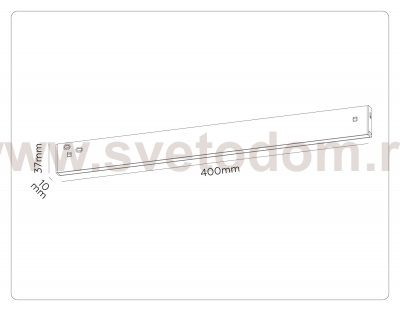 GL2325 BK черный IP20 20W 3CCT 3000/4200/6400K 48V 400*10*37