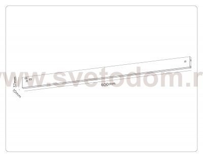 GL2330 BK черный IP20 30W 3CCT 3000/4200/6400K 48V 600*10*37