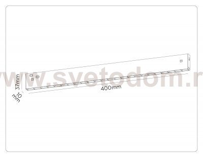 GL2340 BK черный IP20 20W 3CCT 3000/4200/6400K 48V 400*10*37