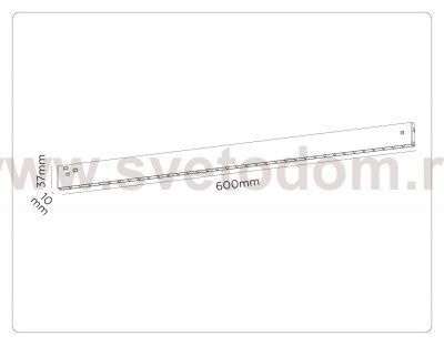 GL2345 BK черный IP20 30W 3CCT 3000/4200/6400K 48V 600*10*37