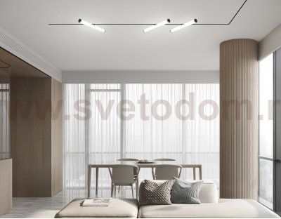 GL2370 BK черный IP20 10W 3CCT 3000/4200/6400K 48V 300*25*73