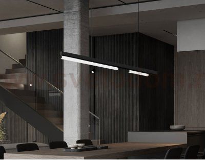 GL2375 BK черный IP20 20W 3CCT 3000/4200/6400K 48V 600*25*73