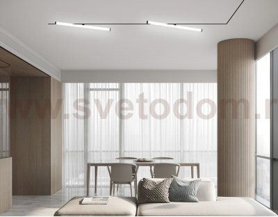 GL2375 BK черный IP20 20W 3CCT 3000/4200/6400K 48V 600*25*73