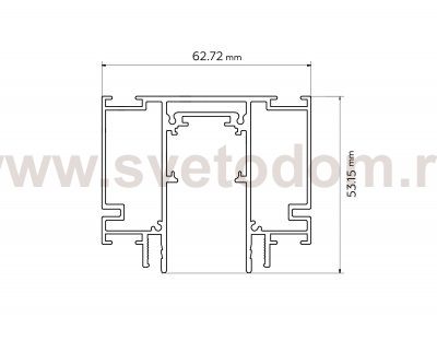 Корпус в натяжной потолок для накладного шинопровода Magnetic Ambrella GL3261 GL