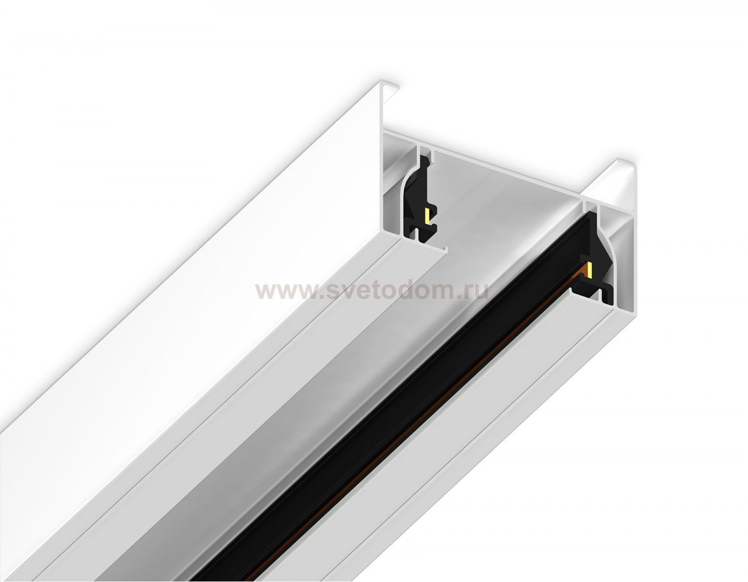 Шинопровод накладной однофазный Standard 220V 1m (ввод питания, 1 заглушка, крепление в комплекте) Ambrella GL7101 WH белый IP20 220V 1000*32.5*19.8