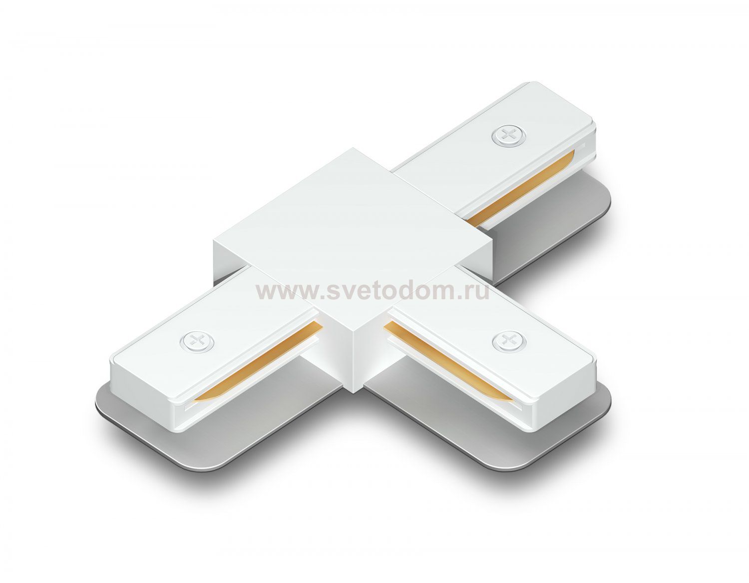 Коннектор Т-образный для однофазного шинопровода Standard 220V Ambrella GL7167 WH белый коннектор Т-образный для однофазного шинопровода Standard 220V 105*70*20