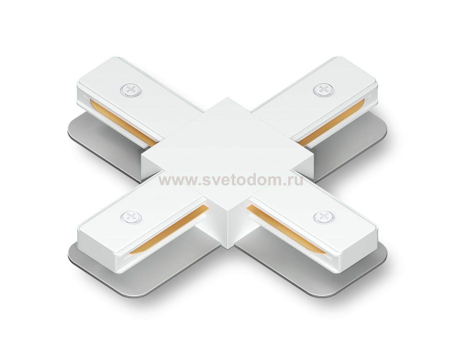 Коннектор Х-образный для однофазного шинопровода Standard 220V Ambrella GL7171 WH белый коннектор Х-образный для однофазного шинопровода Standard 220V 105*105*20