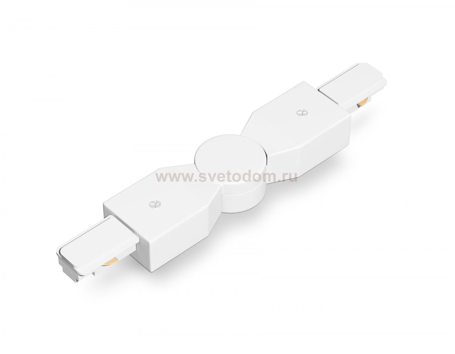 Коннектор поворотный шарнирный для однофазного шинопровода Standard 220V Ambrella GL7179 WH белый коннектор поворотный шарнирный для однофазного шинопровода Standard 220V 285*35*20