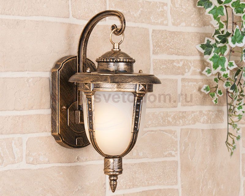 Atlas D черное золото уличный настенный светильник GLYF-2010D Elektrostandard