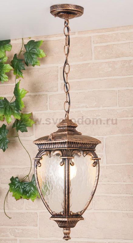 Andromeda H черное золото уличный подвесной светильник IP44 GLYF-8024H Elektrostandard