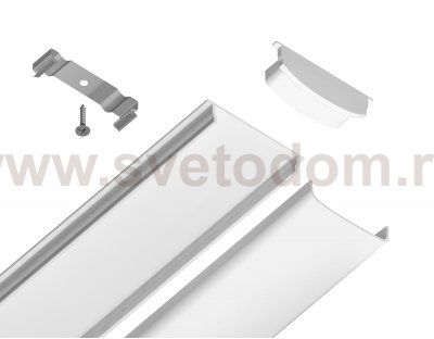 Алюминиевый профиль накладной гибкий 18*4 для светодиодной ленты до 15мм Ambrella GP1600WH GP