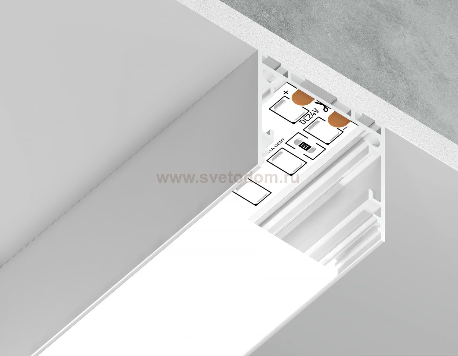 Алюминиевый профиль накладной/подвесной 