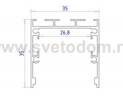 Алюминиевый профиль накладной/подвесной 
