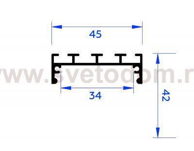 GP3070BK черный 2000*45*42