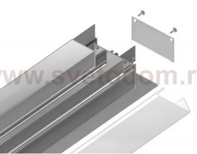 Алюминиевый профиль для натяжного потолка 72.2*34 для светодиодной ленты до 13.2мм Ambrella GP4000AL GP