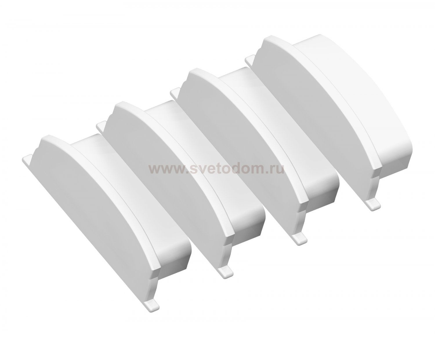 Заглушка для накладного алюминиевого профиля GP1500 (комплект 4шт) Ambrella GP8180 GP