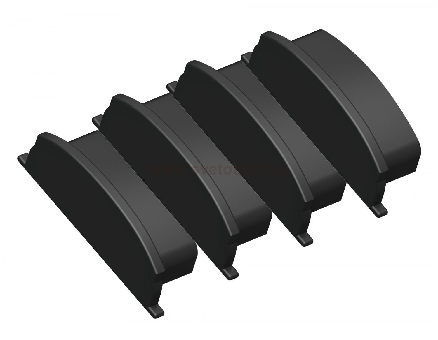 Заглушка для накладного гибкого алюминиевого профиля GP1600 (комплект 4шт) Ambrella GP8210 GP