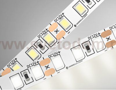 Светодиодная лента Ambrella Light GS1102 2835 120Led /9.6W m/ 12V IP20 4500K 5m/кратность резки 25mm Ambrella GS1102 GS