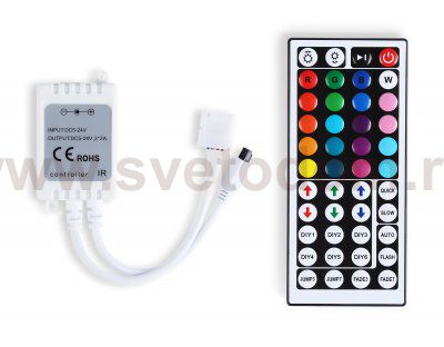Контроллер для светодиодных лент RGB с инфракрасным пультом 6A 12V 72W/ 24V 144W GS11251 Ambrella GS11251 GS