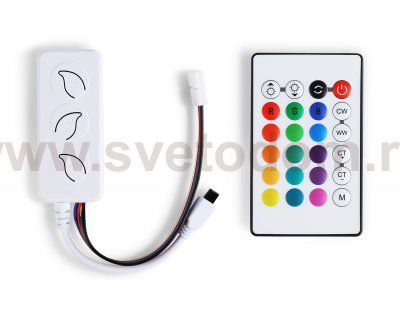 Контроллер WIFI Tuya для светодиодных лент RGB+CCT с управлением белого света c ИК пультом GS11601 Ambrella GS11601 GS