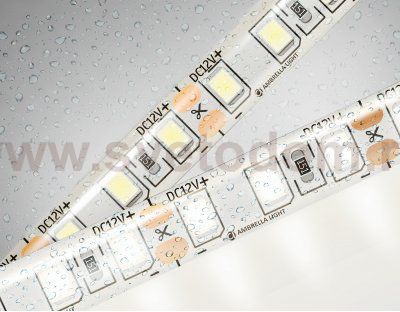Светодиодная лента Ambrella Light GS1202 2835 120Led /9.6W m/ 12V IP65 4500K 5m/кратность резки 25mm Ambrella GS1202 GS