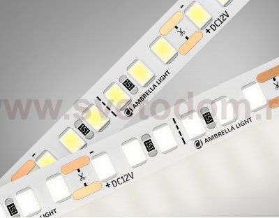Светодиодная лента Ambrella Light GS1302 2835 180Led /14.4W m/12V IP20 4500K 5m/кратность резки 33mm Ambrella GS1302 GS