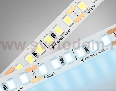 Светодиодная лента Ambrella Light GS1303 2835 180Led /14.4W m/12V IP20 6500K 5m/кратность резки 33mm Ambrella GS1303 GS