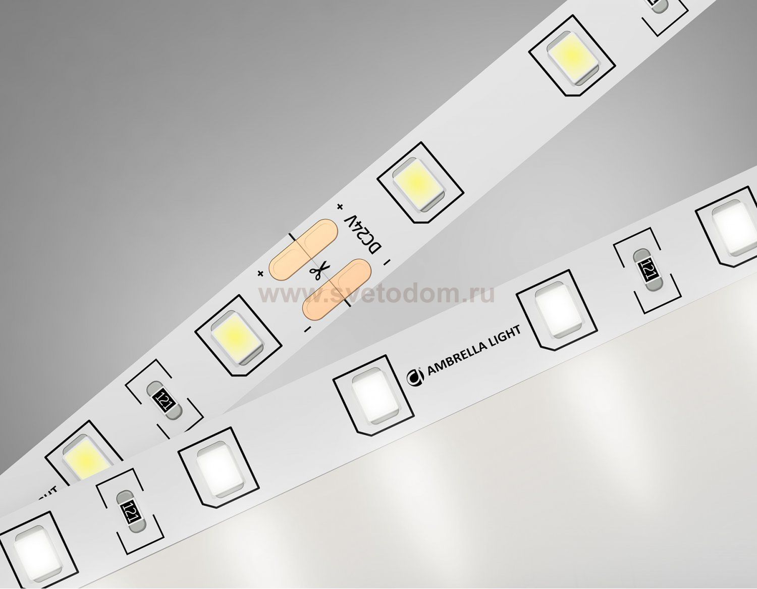 Светодиодная лента Ambrella Light GS3002 2835 60Led /6W m/ 24V IP20 4500K 5m Ambrella GS3002 GS