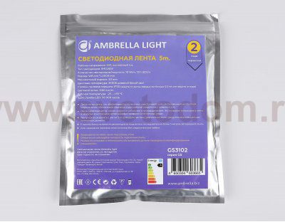 Светодиодная лента Ambrella Light GS3102 2835 120Led /10W m/ 24V IP20 4500K 5m Ambrella GS3102 GS