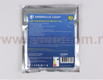 Светодиодная лента Ambrella Light GS3503 2835 240Led /22W m/ 24V IP20 6500K 5m Ambrella GS3503 GS